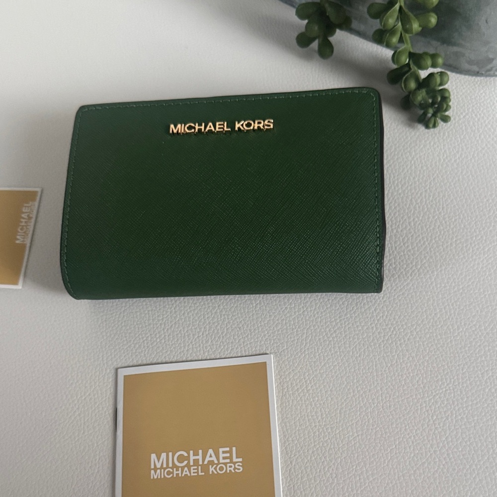 Michael Kors Dark Green Wallet - Picture 10 of 13